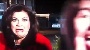 Prankster Scares The Crap Out Of A Reporter Live