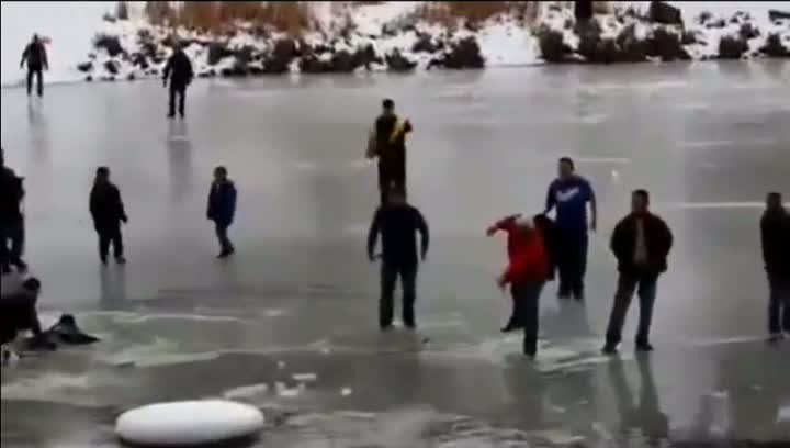 Icy Water Rescue Turns Into Massive Fail