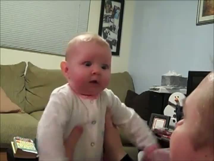 Baby Is Scared By Vacuum