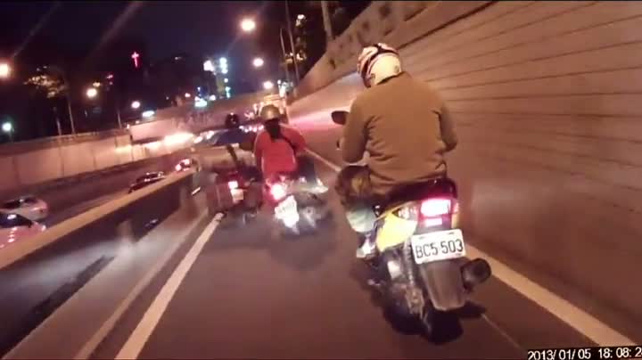 Girl On Scootor Faceplants