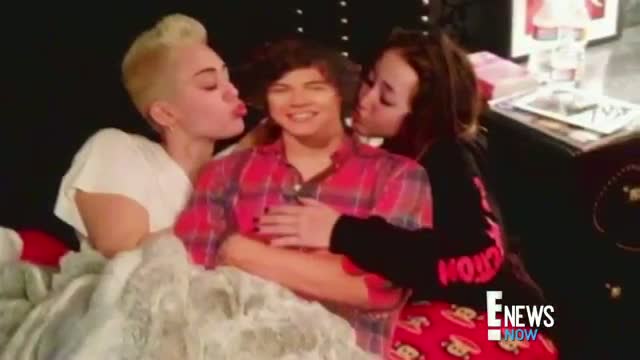 Miley Cyrus Cozies Up to Harry Styles