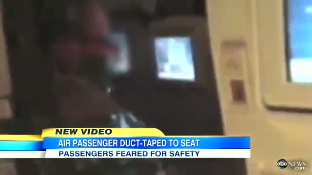 Passenger Duct-Taped to Seat Aboard Iceland Air Flight - Caught on Tape