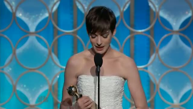 Golden Globes: Anne Hathaway Best Supporting Actress acceptance speech for Les Miserables