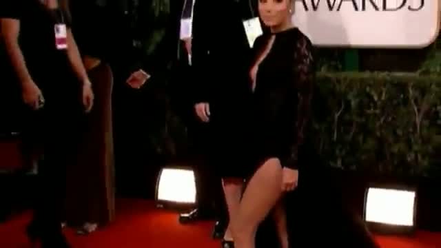 Golden Globes: Eva Longoria does an Angelina Jolie and shows off bare leg on red carpet