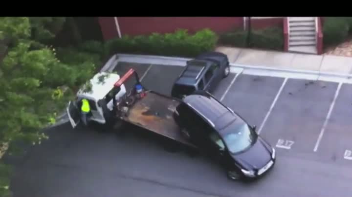 Tow Truck Driver Forgets Parking Brake