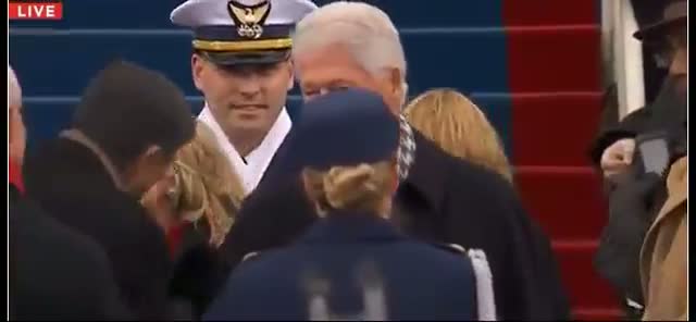 Former president Bill Clinton & Hillary Clinton @ Presidential Inauguration 2013