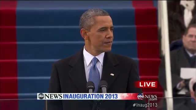 Inauguration 2013: President Obama Speech (HD-Closed Captioned)