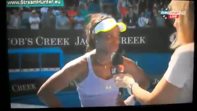 Sloane Stephens Winners Speech vs Serena Williams - Australian Open 2013