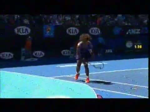 Serena Williams Destroys Tennis Racket - Australian Open 2013