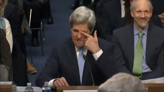 Protester Interrupts Kerry Hearing