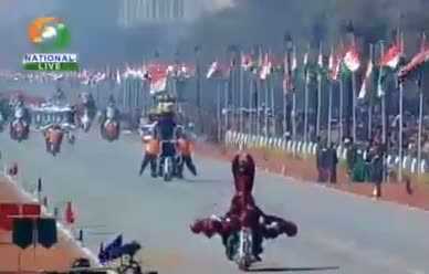 Incredible 'TORNADO' Bike Formation - The Great Indian Republic Day Parade 2013
