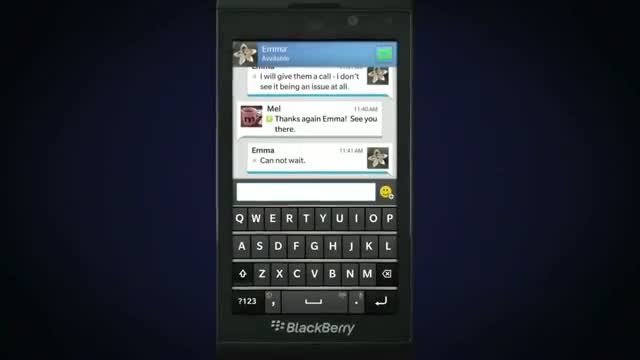 BlackBerry 10: BBM Video Chat and Screen Share Close-up