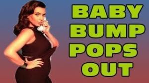 Pregnant Kim Kardashian at Jimmy Kimmels