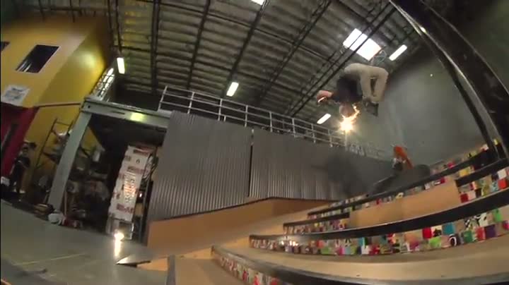 Skateboarder Does A Gainer Backflip Down 6 Stairs