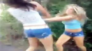 Podunk Girls Fight in Daisy Dukes