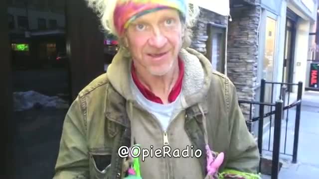 Crazy Homeless "My Nigga is SATAN" - @OpieRadio