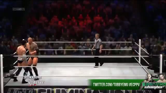 WWE EC 2013 PPV - The Rock (c) vs CM Punk - WWE Title Match (WWE 13 Machinima)