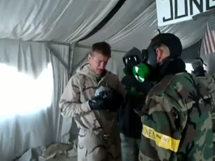 Troops Endure Tear Gas Training