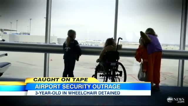 Girl in Wheelchair, 3, Detained by TSA: Caught on Tape