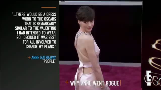 Anne Hathaway's Oscar Dress Dilemma