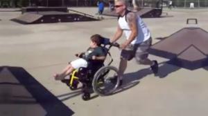 Dedicated Dad Takes Disabled Son to The Skate Park