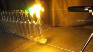 Laser Ignites Alcohol Rocket Bottles