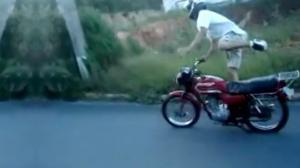 Motorcycle Wheelie Showoff Fail