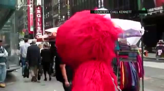 Cookie Monster, Elmo Get in Times Square Trouble