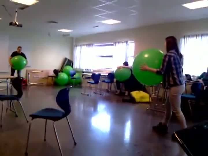 Girl Gets Knocked Out From Yoga Ball