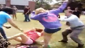 Principal Takes Down Fat Fighting Girl