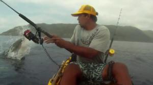 Shark Scares The Crap Out Of Fisherman