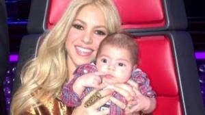 Shakira Brings Her Son to Set