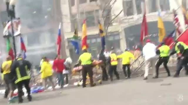 Aftermath to explosion at Boston Marathon Video