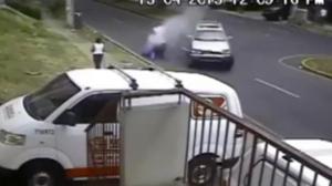 SUV Takes Out Guy On Motorcycle
