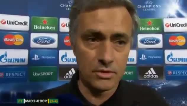 Real Madrid Vs Borussia Dortmund 2-0 [3-4] - Jose Mourinho Interview - April 30 2013 - [HQ]