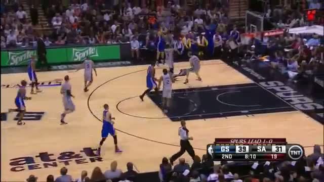 Klay Thompson 29pts in the 1st half vs San Antonio Spurs in game 2, 5-8-13