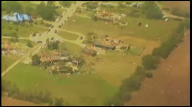 Texas Gov. Flies Over Tornado Damage