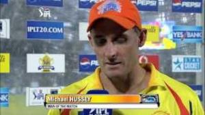 Hussey propel Chennai Super Kings: Man of the Match - MI vs CSK - PEPSI IPL 6 - Qualifier 1