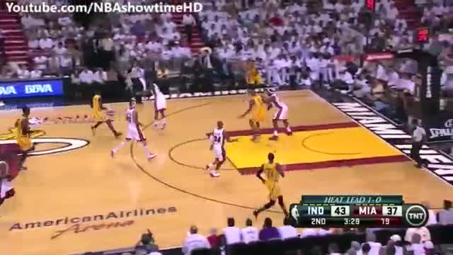 George Hill's Open Three - Pacers vs Heat - May 24, 2013 - (Game 2) - NBA Eastern Finals 2013