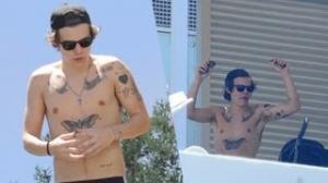 Harry Styles SHIRTLESS Party in Barcelona 