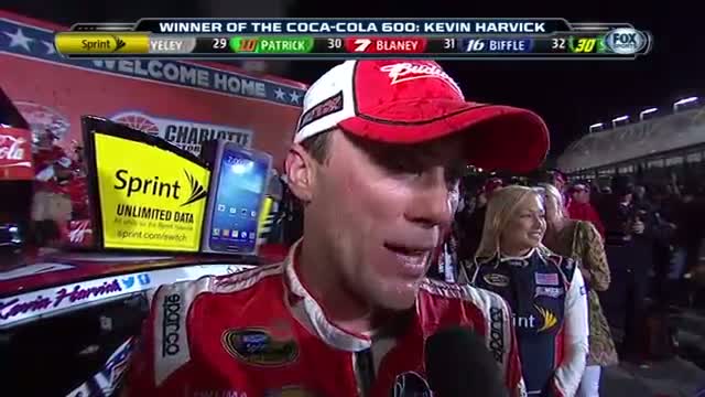 Kevin Harvick wins Coca-Cola 600 in Charlotte