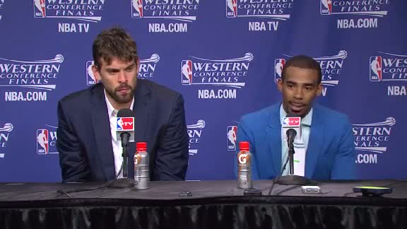 Postgame: Marc Gasol & Mike Conley - Spurs vs Grizzlies - May 27, 2013 (Game 4) - NBA Western Finals