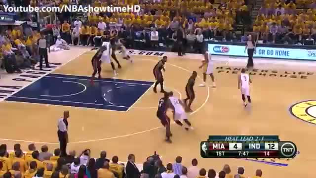 Paul George Dunk - Miami Heat Vs Indiana Pacers - May 28, 2013 (Game 4) - 1st Qtr Highlights - NBA East Finals 2013