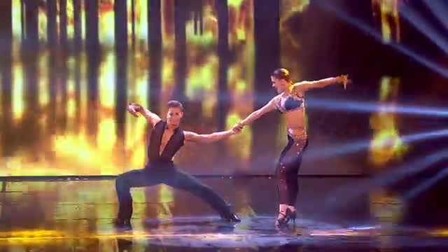 AJ & Chloe's latin dancing with some fancy footwork - Semi-Final 4 - Britain's Got Talent 2013