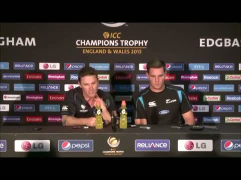 Brendon McCullum Press Conference - Australia v New Zealand (12 June 2013) - ICC Champion Trophy 2013