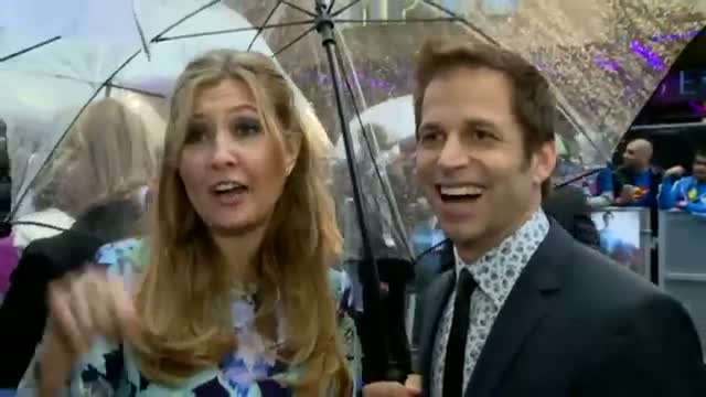 Zack and Deborah Snyder caught in umbrella collapse