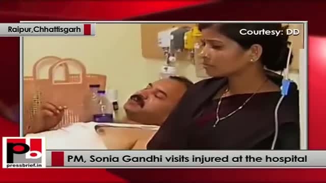 Chhattisgarh naxal attack: PM, Sonia Gandhi visits injured at the hospital