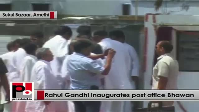 Rahul Gandhi Inaugurates post office Bhawan Shukul Bazar Amethi