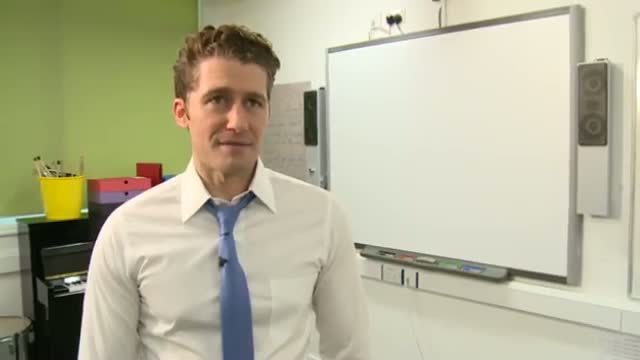 Glee's Matthew Morrison visits London school and talks about his new album