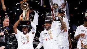NBA: Miami Heat receive Finals Trophy & LeBron is Finals MVP!